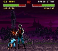 une photo d'Ã©cran de Mortal Kombat 2 sur Nintendo Super Nes